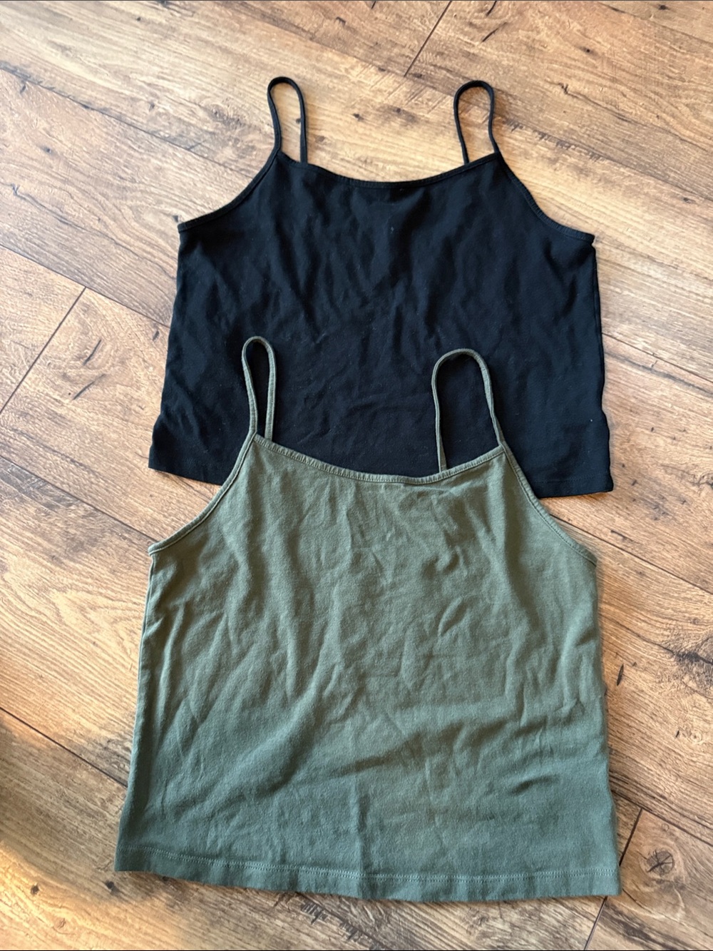 wild fable Spaghetti Strap Tank Duo - Black & Olive